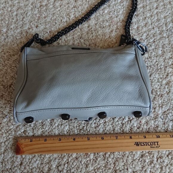 Rebecca Minkoff Grey M.A.C Studded Crossbody Bag - Picture 10 of 12
